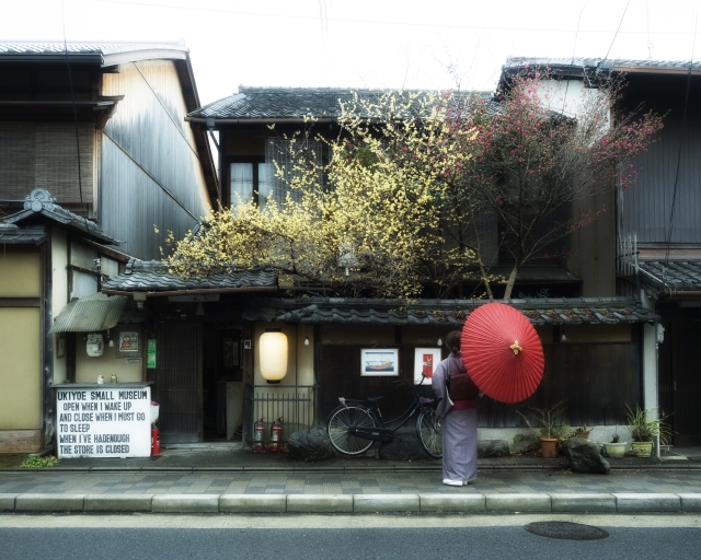 雨の日の着物